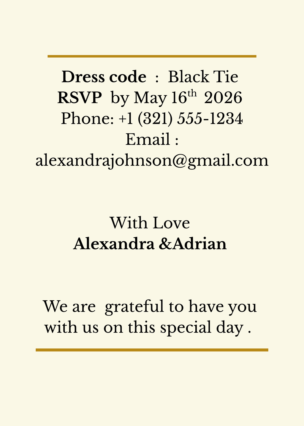 Wedding Invitation Canva Template – Elegant Minimal – Editable, Print Ready