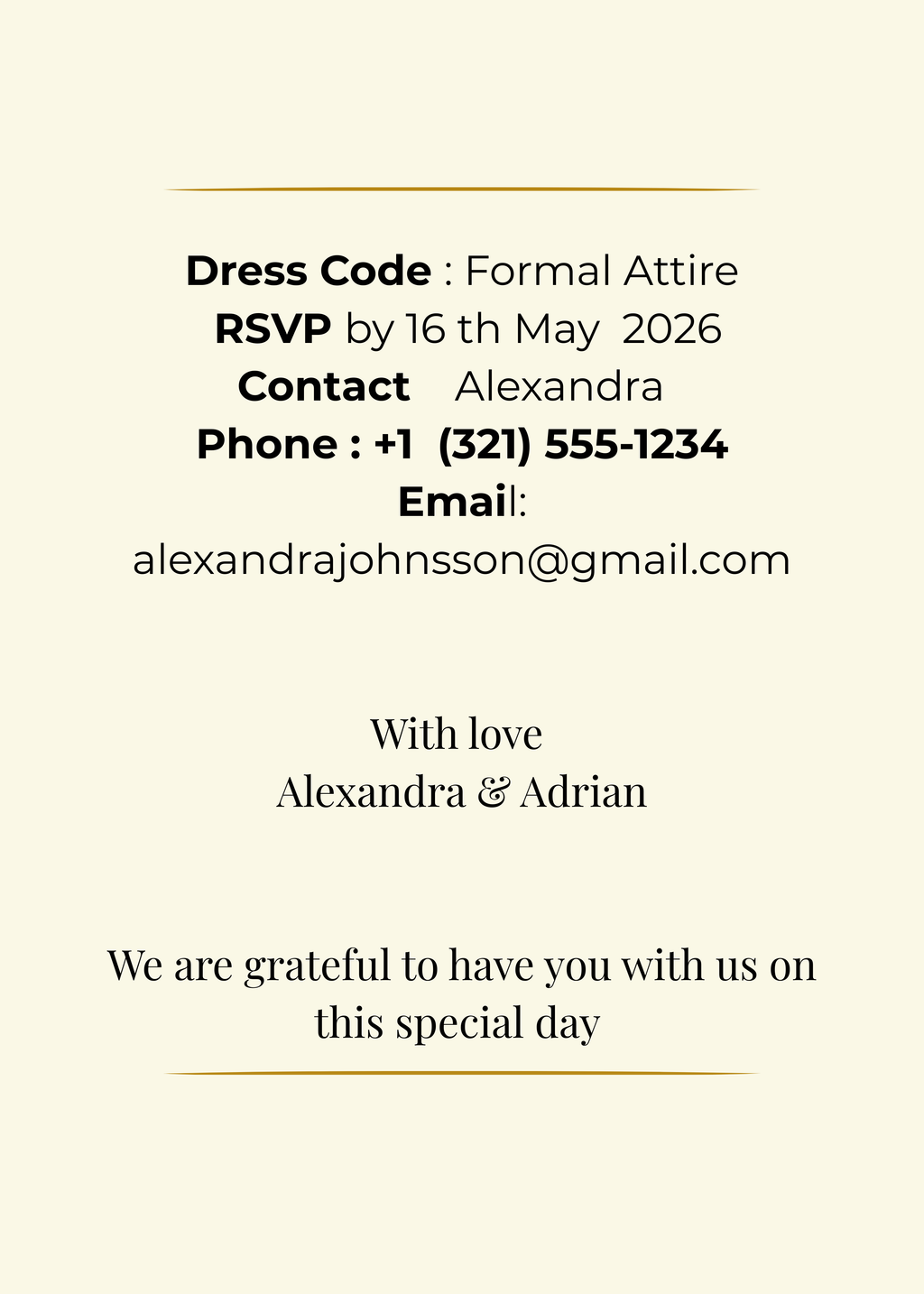 Wedding Invitation Canva Template – Elegant Minimal – Editable, Print Ready