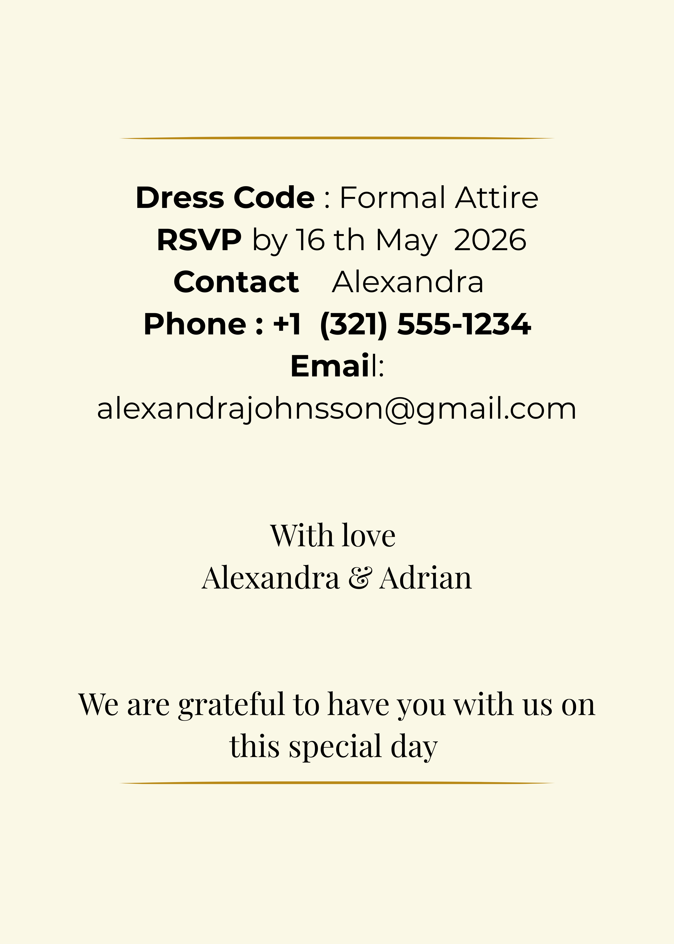 Wedding Invitation Canva Template – Elegant Minimal – Editable, Print Ready