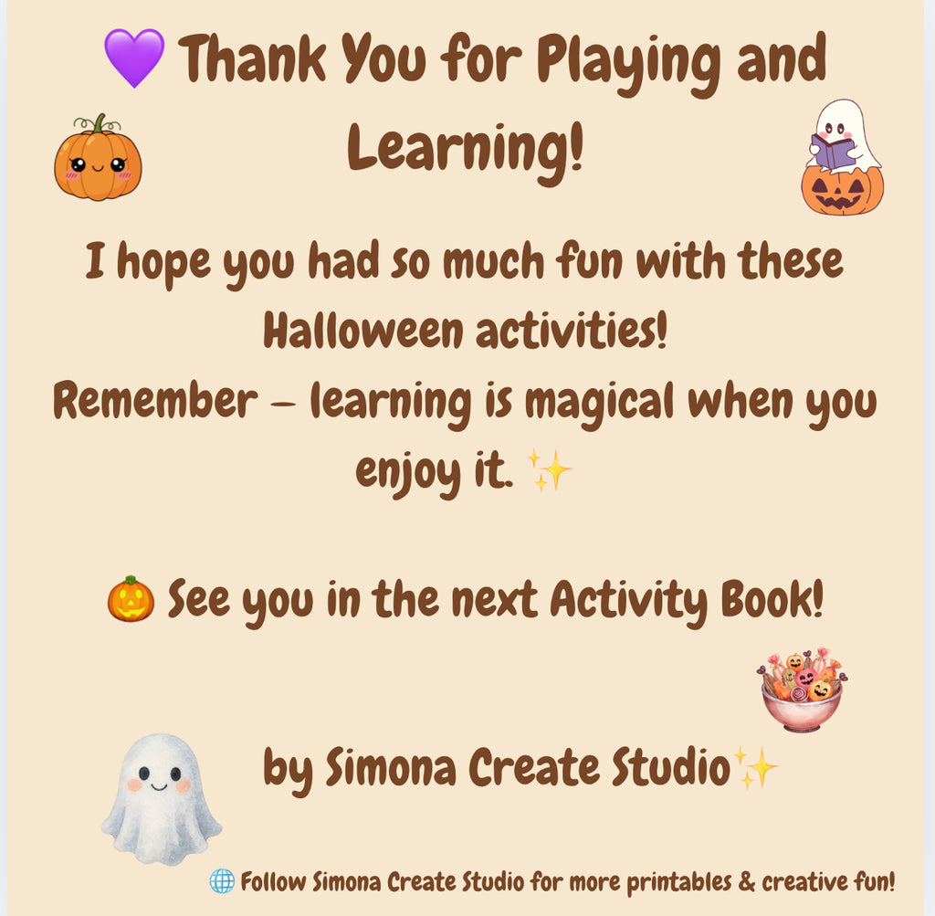 Halloween Activity Book for Kids – Printable PDF