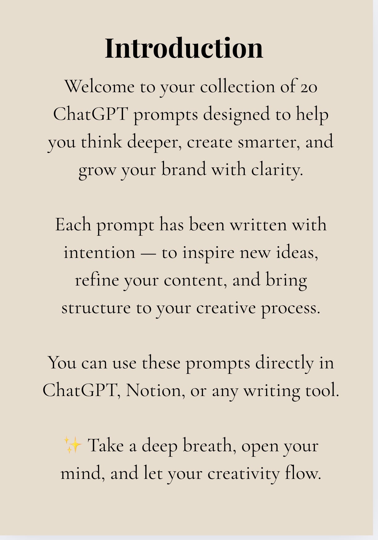 20 Powerful ChatGPT Prompts for Creators & Entrepreneurs (Instant PDF Download)